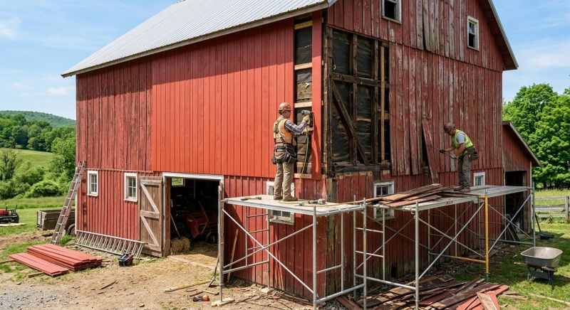 Barn Siding Replacement in Pittsboro, NC