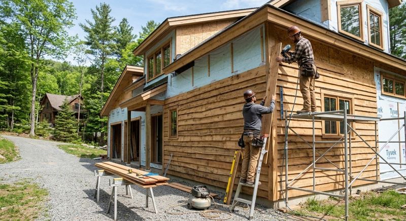 Faux Wood Siding Installation in Holly Springs, NC