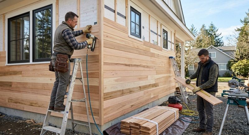 Hardwood Siding Installation in Wake County, NC