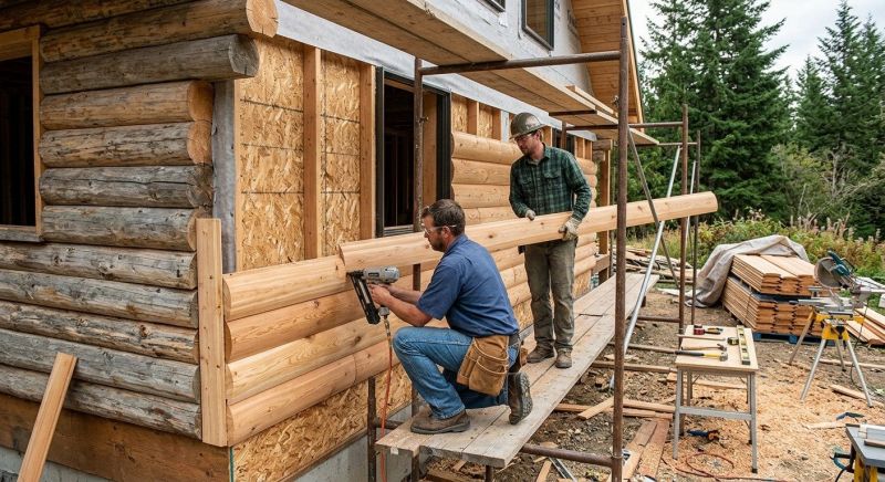 Log Siding Installation in Apex, NC