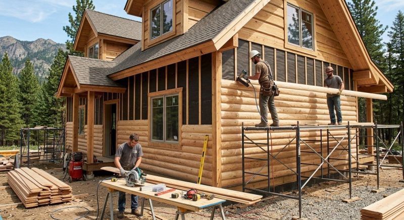 Log Siding Installation in Chatham County, NC