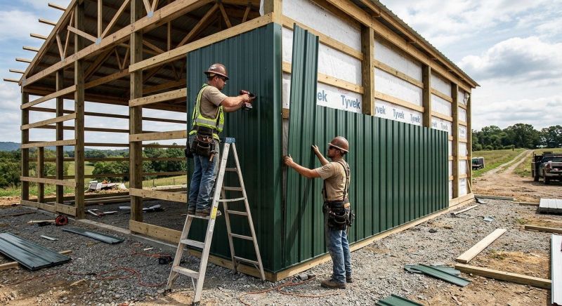 Metal Barn Siding Installation in Pittsboro, NC