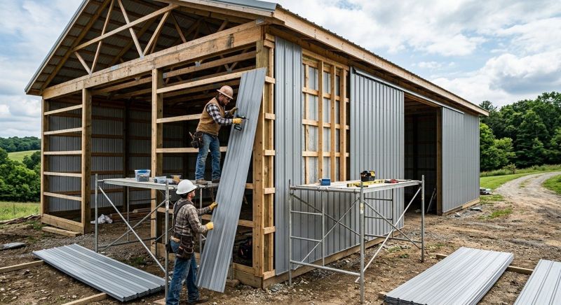 Metal Barn Siding Installation in Pittsboro, NC