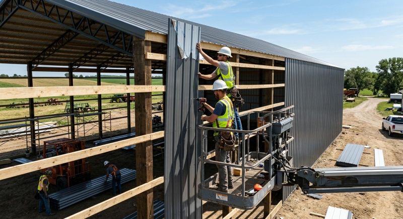 Metal Barn Siding Installation in Pittsboro, NC