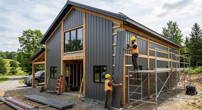 Metal Barn Siding Installation in Pittsboro, NC