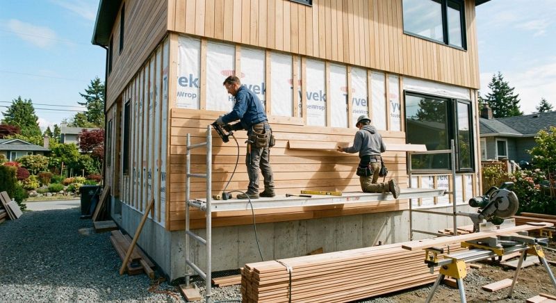 Wood Cladding Installation in Cary, NC