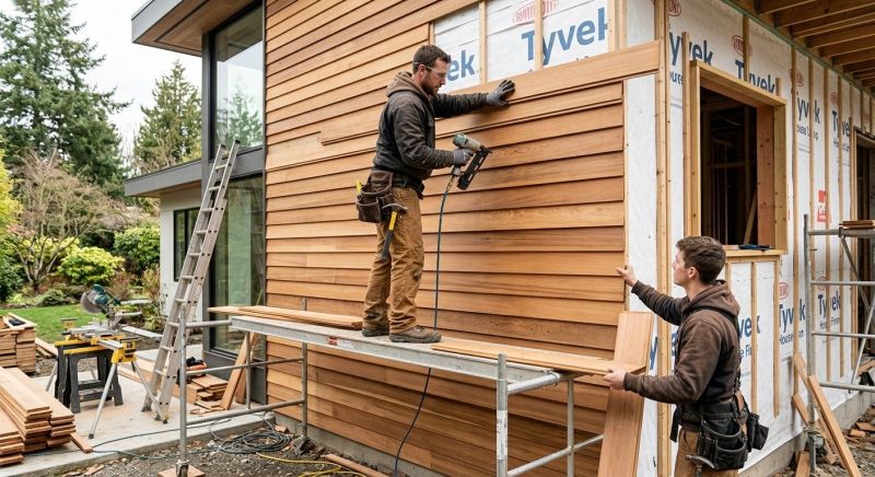Wood Cladding Installation in Durham, NC