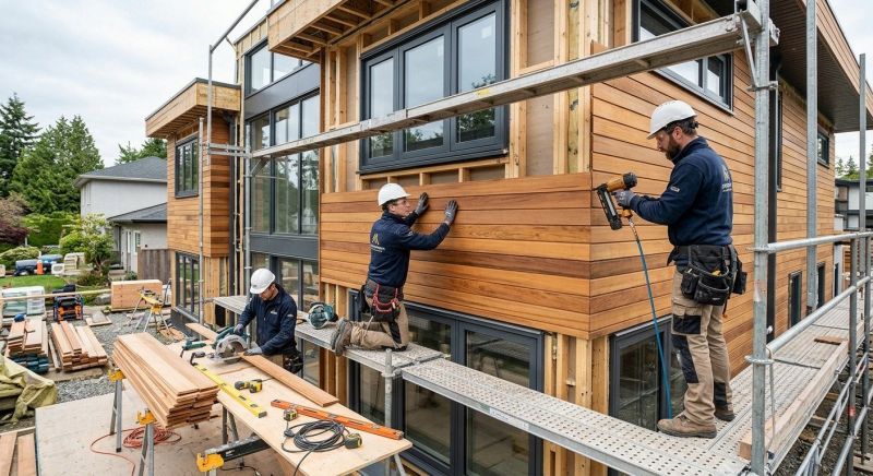 Wood Cladding Installation in Pittsboro, NC