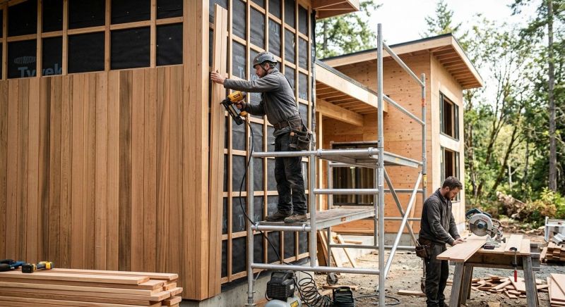 Wood Cladding Installation in Mebane, NC